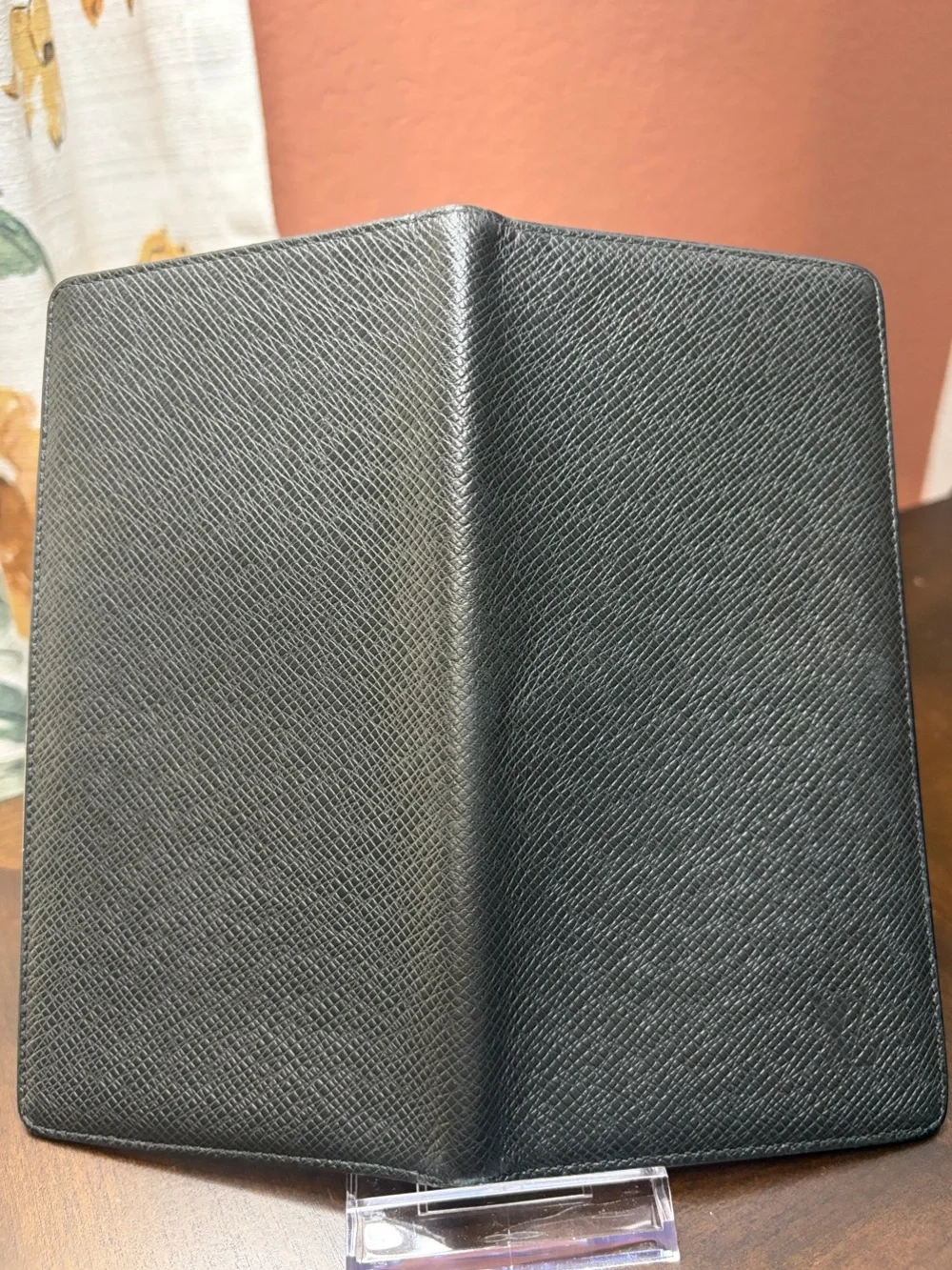 Louis Vuitton Black Textured Long Wallet